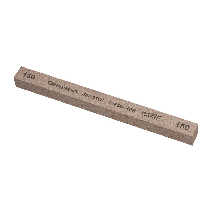 [405-2105] Gesswein® Diemaker Stones - 1/2" x 1/2" x 6", 150 Grit  (Pkg. of 6)