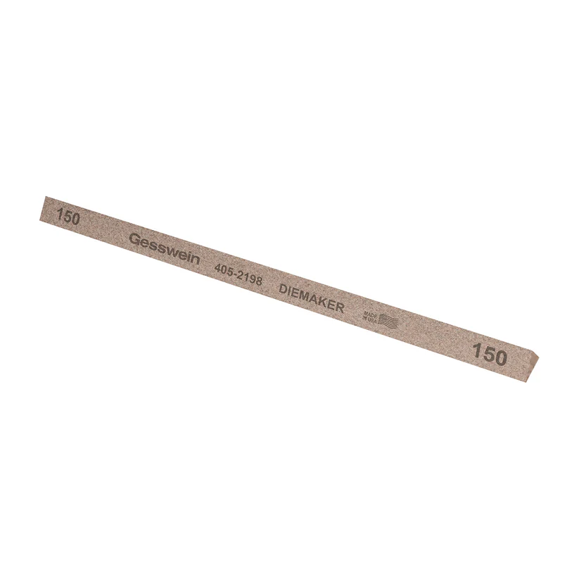 Gesswein® Diemaker Stones - 3/8" Triangle x 6", 150 Grit  (Pkg. of 12)
