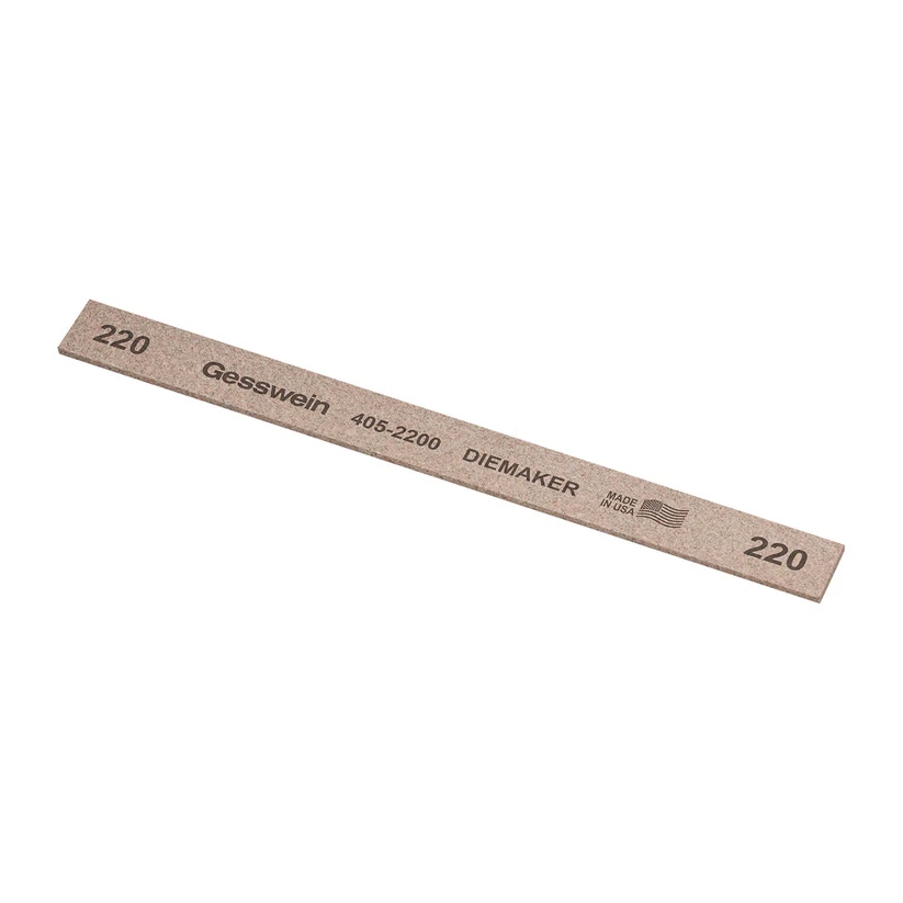 [405-2200] Gesswein® Diemaker Stones - 1/2" x 1/16" x 6", 220 Grit  (Pkg. of 12)
