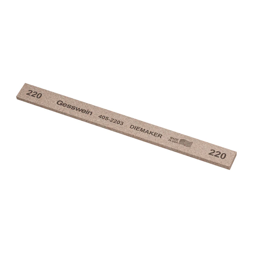 [405-2203] Gesswein® Diemaker Stones - 1/2" x 1/8" x 6", 220 Grit  (Pkg. of 12)