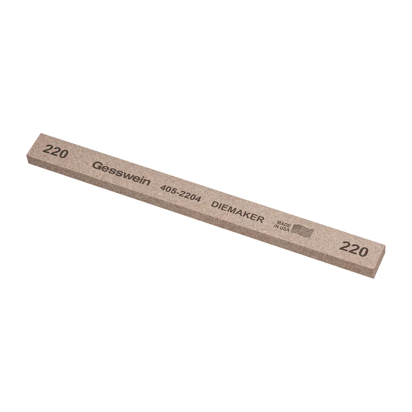 [405-2204] Gesswein® Diemaker Stones - 1/2" x 1/4" x 6", 220 Grit  (Pkg. of 12)