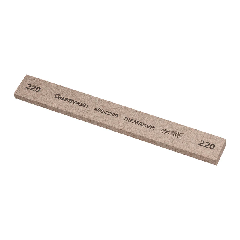 [405-2209] Gesswein® Diemaker Stones - 3/4" x 1/4" x 6", 220 Grit  (Pkg. of 6)