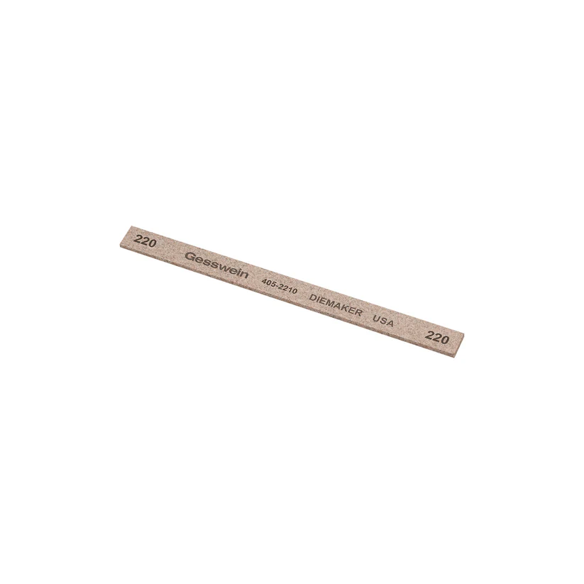 [405-2210] Gesswein® Diemaker Stones - 1/4" x 1/16" x 4", 220 Grit  (Pkg. of 12)