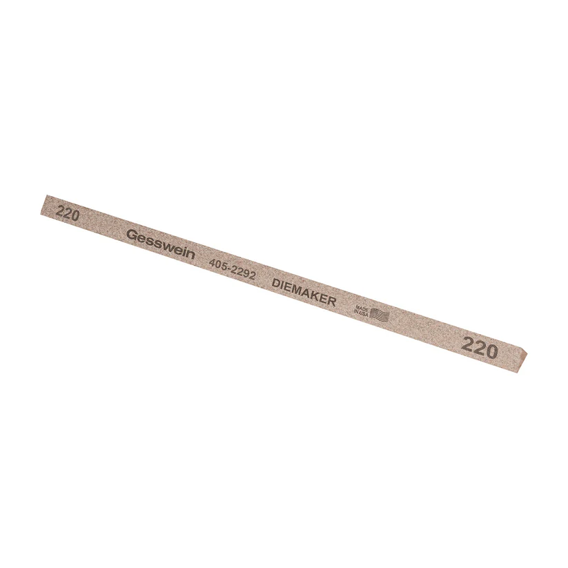 [405-2292] Gesswein® Diemaker Stones - 1/4" Triangle x 6", 220 Grit  (Pkg. of 12)