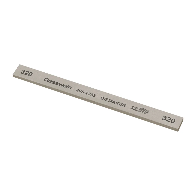 [405-2303] Gesswein® Diemaker Stones - 1/2" x 1/8" x 6", 320 Grit  (Pkg. of 12)