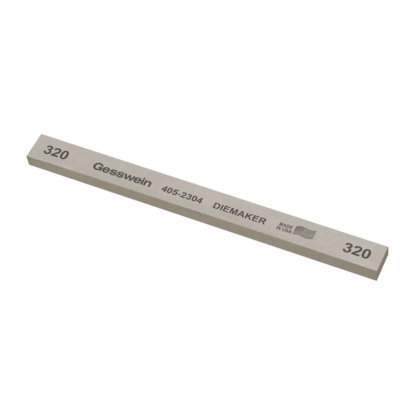 [405-2304] Gesswein® Diemaker Stones - 1/2" x 1/4" x 6", 320 Grit  (Pkg. of 12)