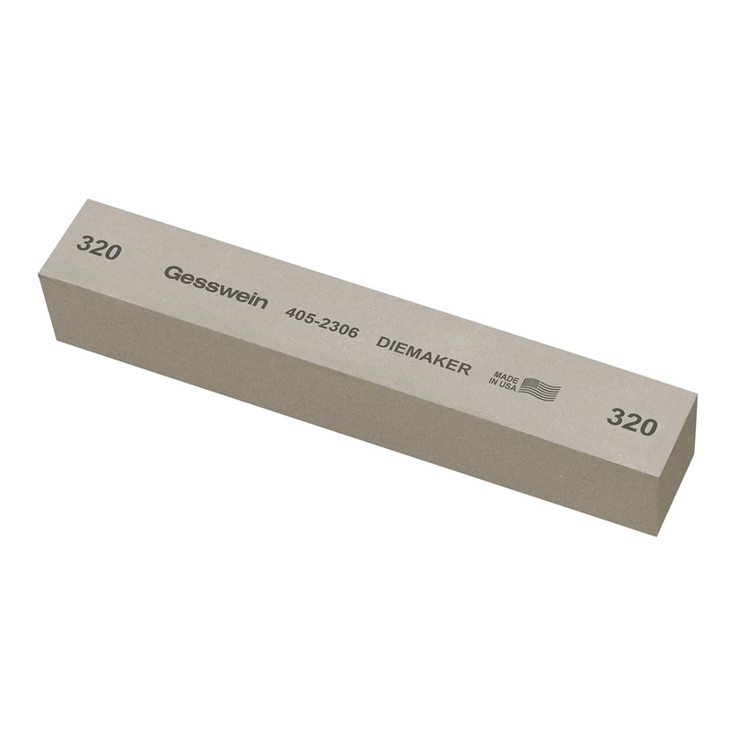[405-2306] Gesswein® Diemaker Stones - 1" x 1" x 6", 320 Grit  (Pkg. of 6)