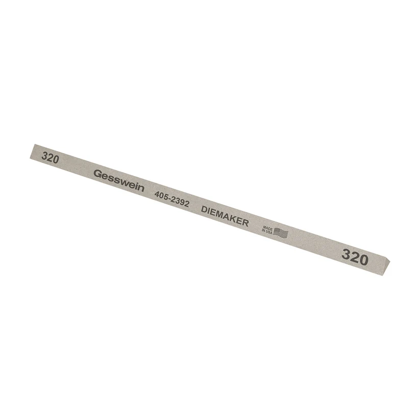 [405-2392] Gesswein® Diemaker Stones - 1/4" Triangle x 6", 320 Grit  (Pkg. of 12)