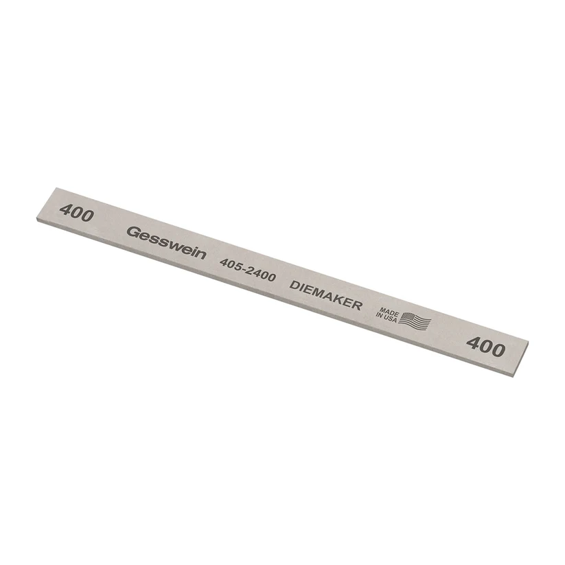 [405-2400] Gesswein® Diemaker Stones - 1/2" x 1/16" x 6", 400 Grit  (Pkg. of 12)