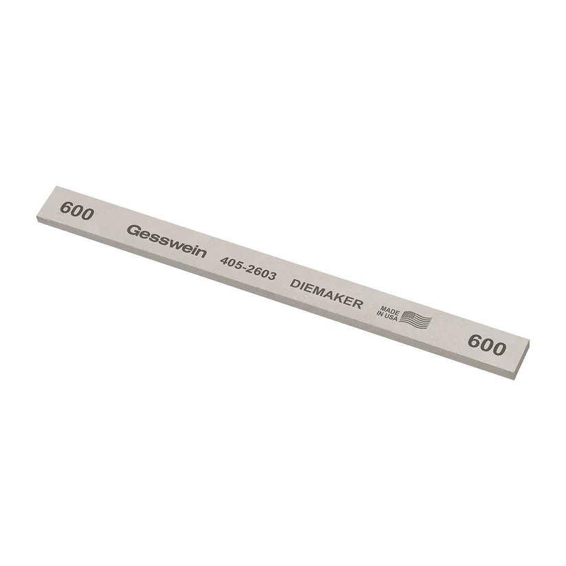 [405-2603] Gesswein® Diemaker Stones - 1/2" x 1/8" x 6", 600 Grit  (Pkg. of 12)
