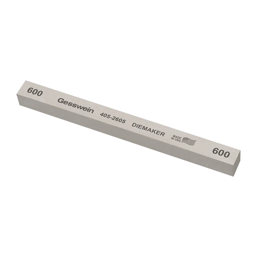 [405-2605] Gesswein® Diemaker Stones - 1/2" x 1/2" x 6", 600 Grit  (Pkg. of 6)