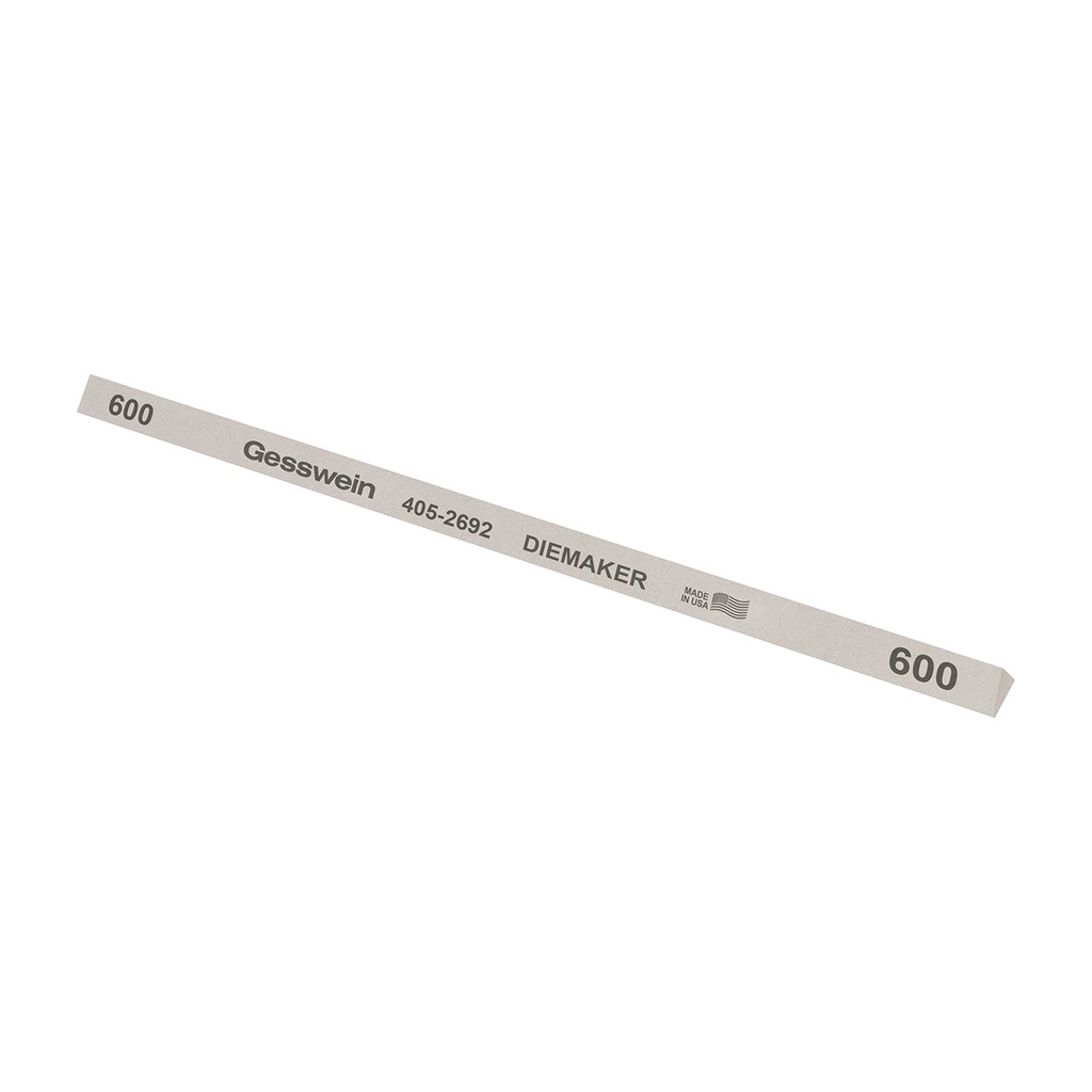 [405-2692] Gesswein® Diemaker Stones - 1/4" x 6" Triangle, 600 Grit  (Pkg. of 12)