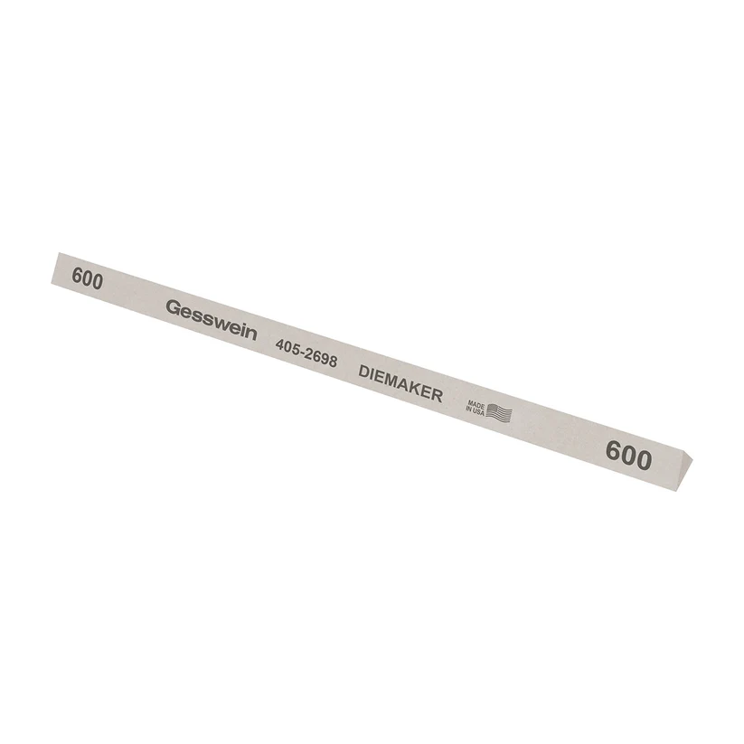[405-2698] Gesswein® Diemaker Stones - 3/8" x 6" Triangle, 600 Grit  (Pkg. of 12)