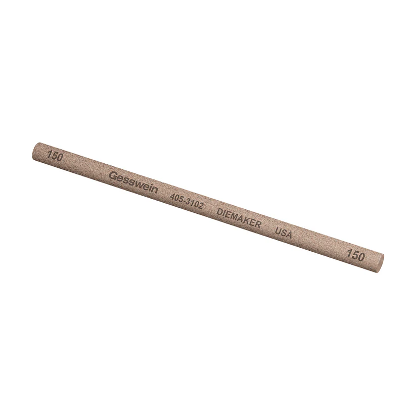 [405-3102] Gesswein® Diemaker Stones - 1/4" Round x 6", 150 Grit  (Pkg. of 6)