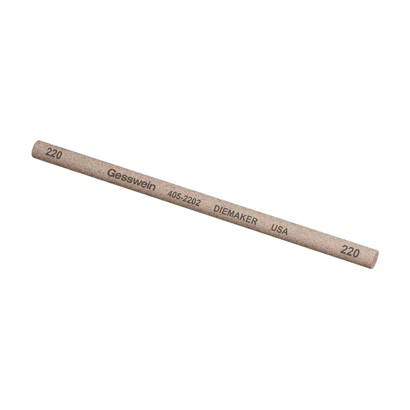 [405-3202] Gesswein® Diemaker Stones - 1/4" Round x 6", 220 Grit  (Pkg. of 6)
