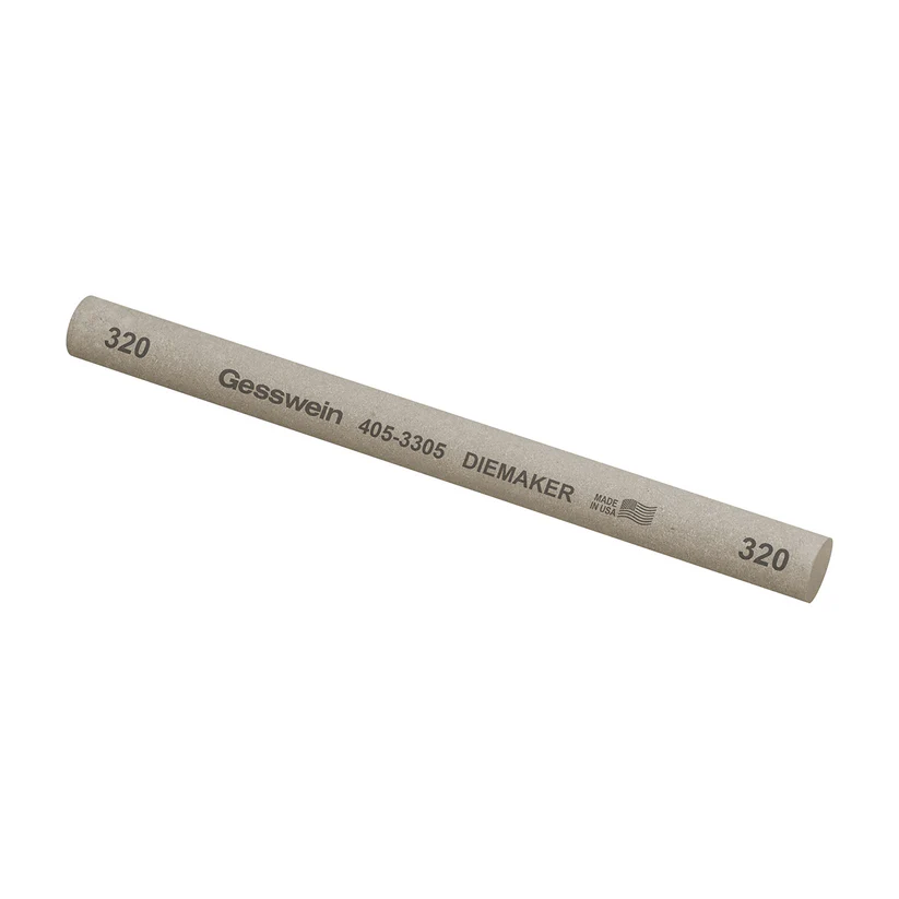[405-3305] Gesswein® Diemaker Stones - 1/2" Round x 6", 320 Grit  (Pkg. of 6)