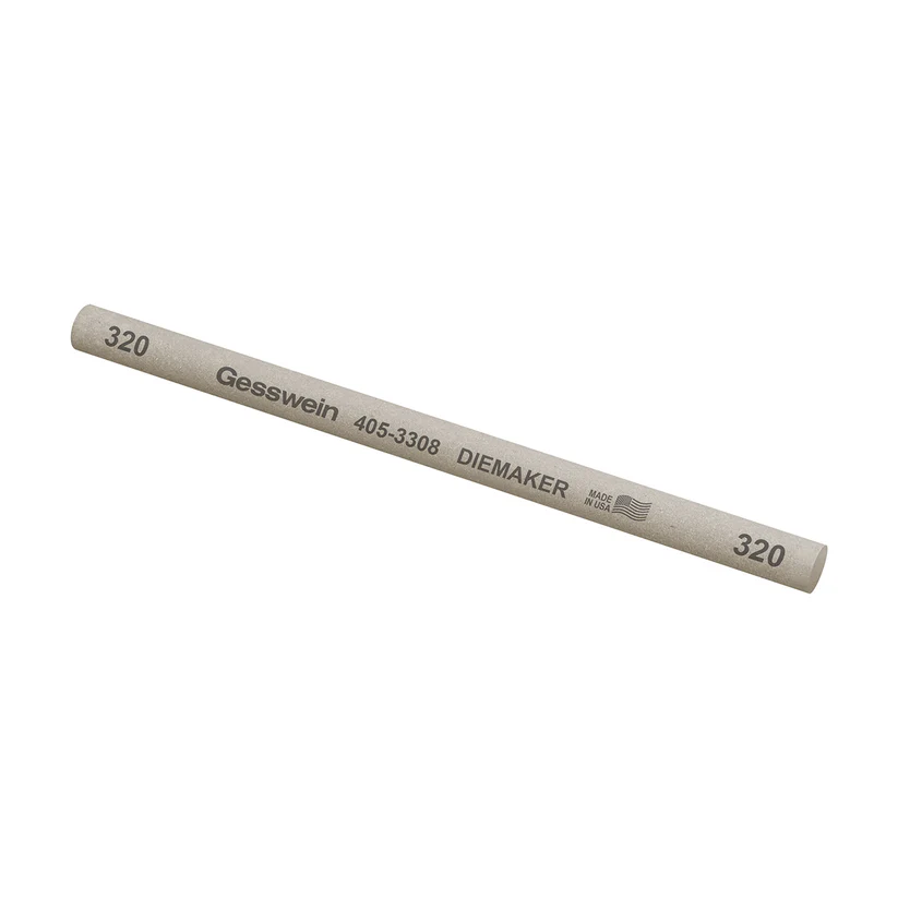 Gesswein® Diemaker Stones - 3/8" Round x 6", 320 Grit  (Pkg. of 6)