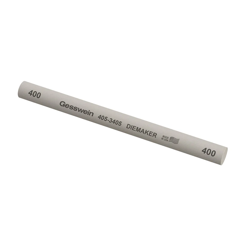 [405-3405] Gesswein® Diemaker Stones - 1/2" Round x 6", 400 Grit  (Pkg. of 6)