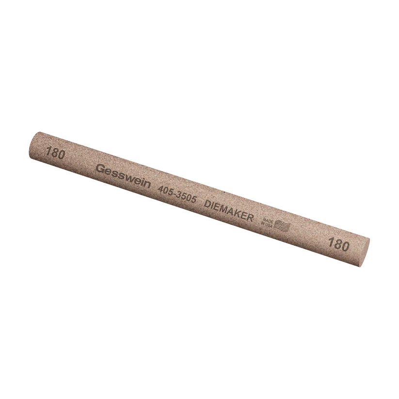 [405-3505] Gesswein® Diemaker Stones - 1/2" x 6", Round, 180 Grit  (Pkg. of 6)