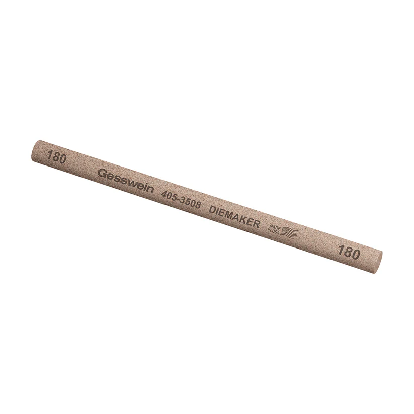 [405-3508] Gesswein® Diemaker Stones - 3/8" x 6", Round, 180 Grit  (Pkg. of 6)