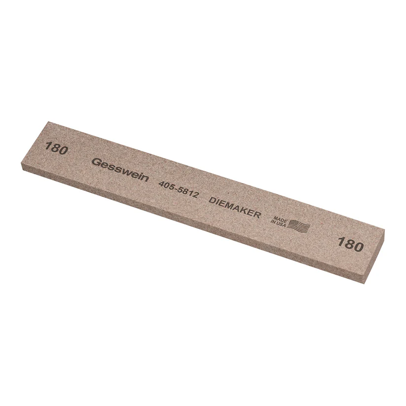 [405-5812] Gesswein® Diemaker Stones - 1" x 1/4" x 6", 180 Grit  (Pkg. of 6)