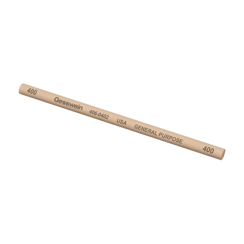 [406-0402] Gesswein® General Purpose Stones - 1/4" Round x 6", 400 Grit  (Pkg. of 6)