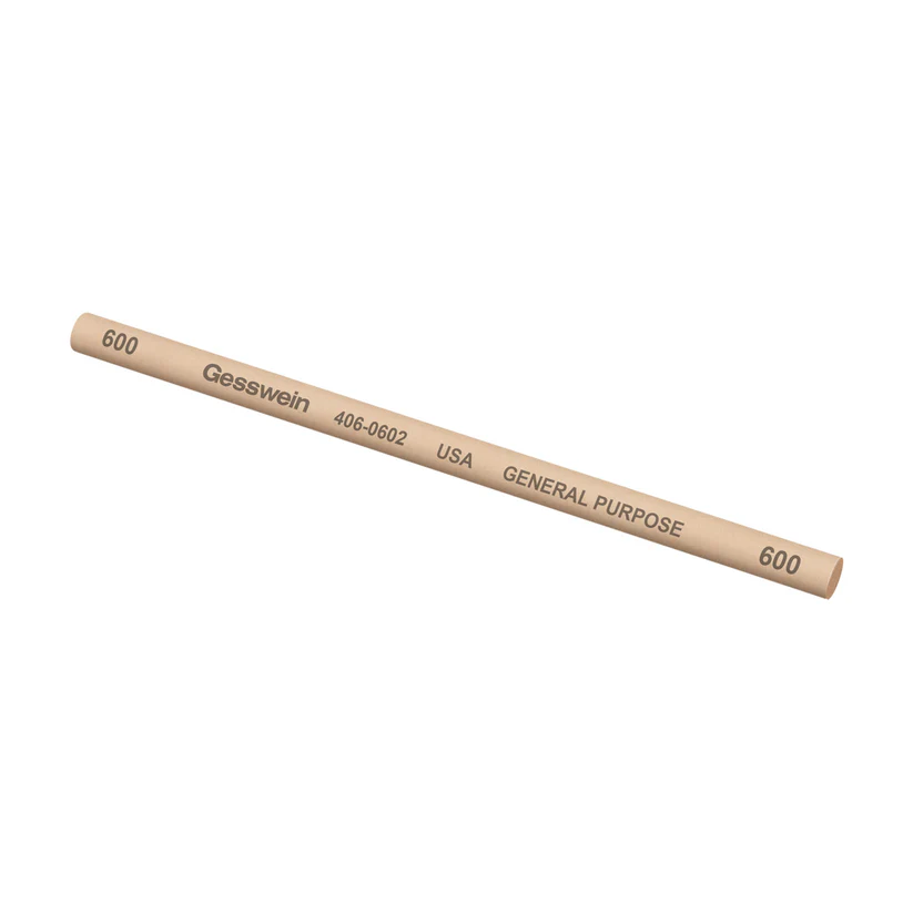 [406-0602] Gesswein® General Purpose Stones - 1/4" Round x 6", 600 Grit  (Pkg. of 6)