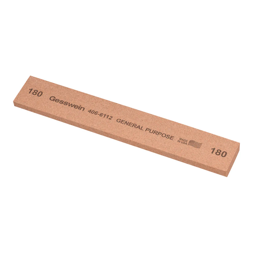 Gesswein® General Purpose Stones - 1" x 1/4" x 6", 180 Grit  (Pkg. of 6)