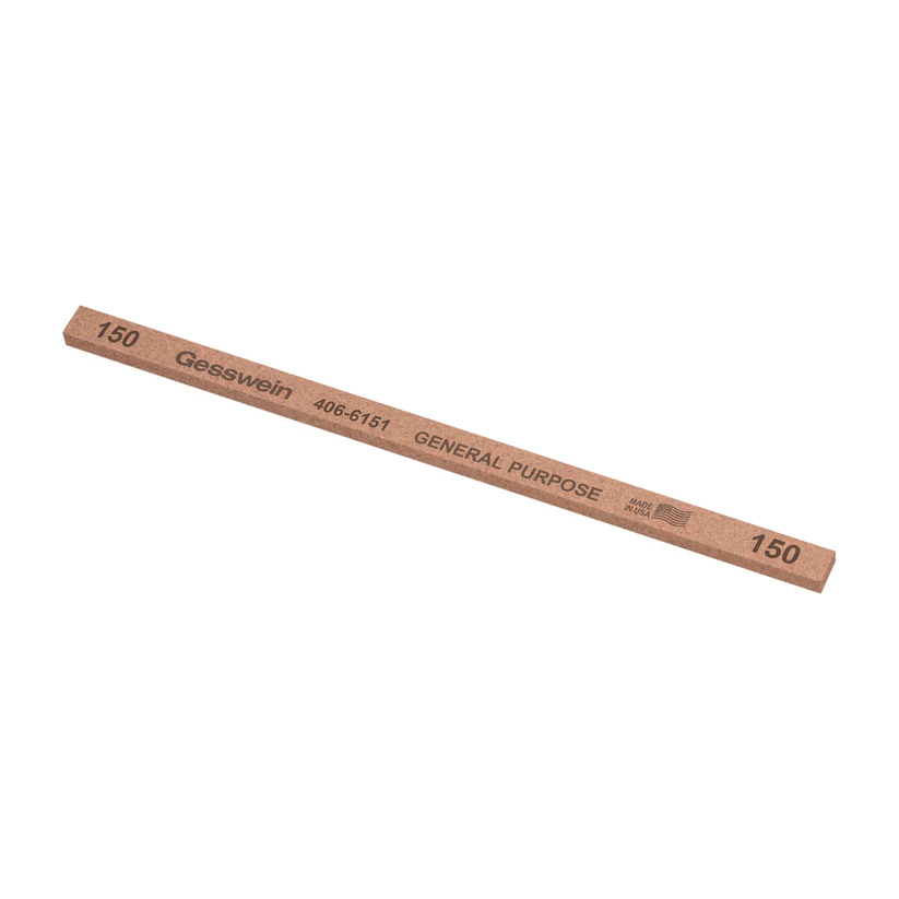 Gesswein® General Purpose Stones - 1/4" x 1/8" x 6", 150 Grit  (Pkg. of 12)