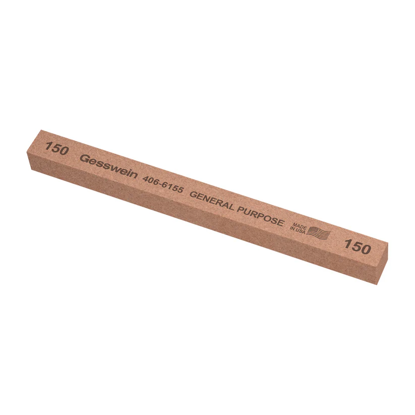 [406-6155] Gesswein® General Purpose Stones - 1/2" x 1/2" x 6", 150 Grit  (Pkg. of 6)