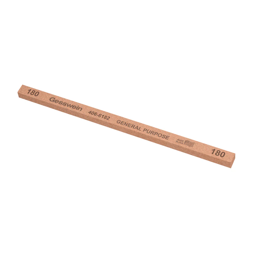 [406-6182] Gesswein® General Purpose Stones - 1/4" x 1/4" x 6", 180 Grit  (Pkg. of 12)