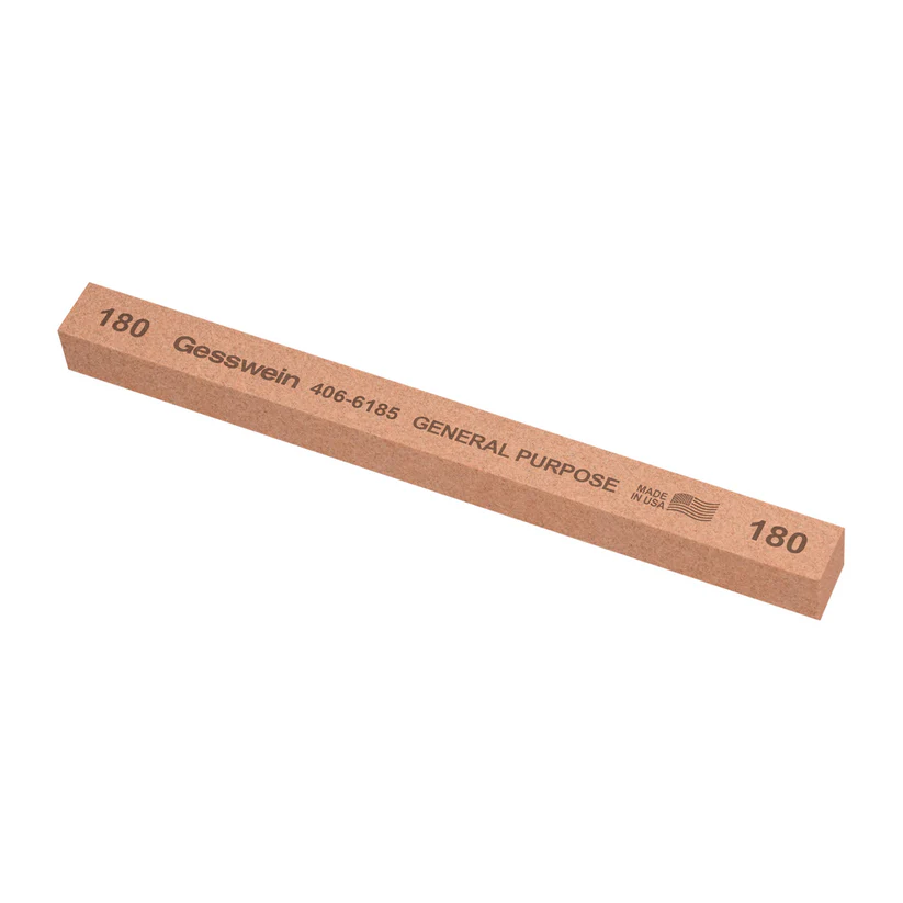 Gesswein® General Purpose Stones - 1/2" x 1/2" x 6", 180 Grit  (Pkg. of 6)