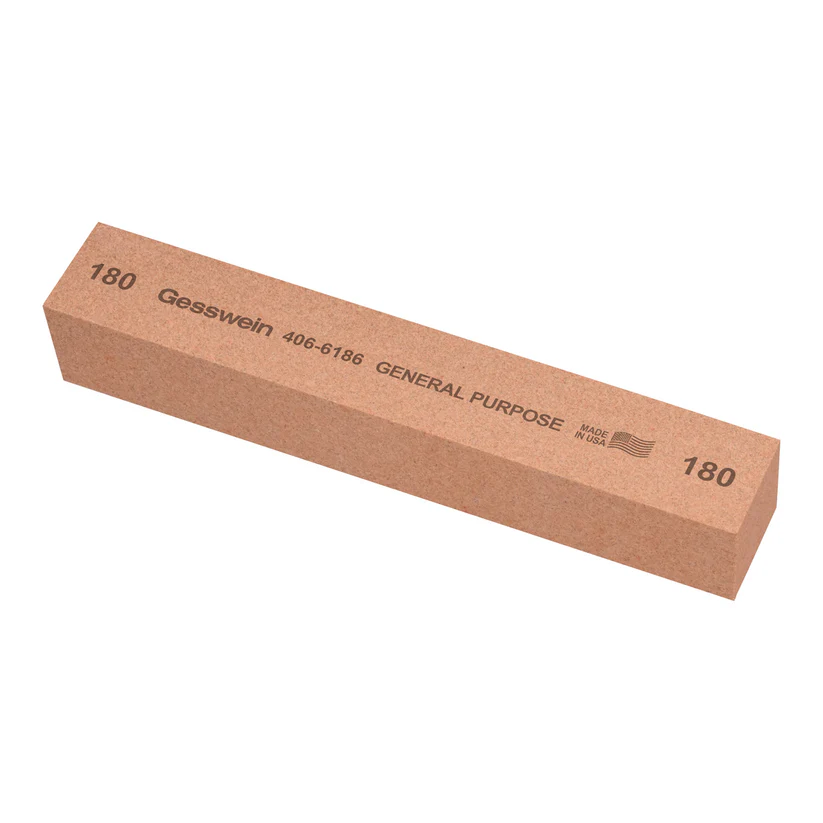 [406-6186] Gesswein® General Purpose Stones - 1" x 1" x 6", 180 Grit  (Pkg. of 6)