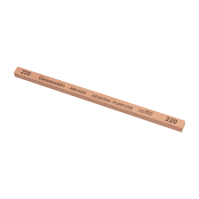 [406-6202] Gesswein® General Purpose Stones - 1/4" x 1/4" x 6", 220 Grit  (Pkg. of 12)