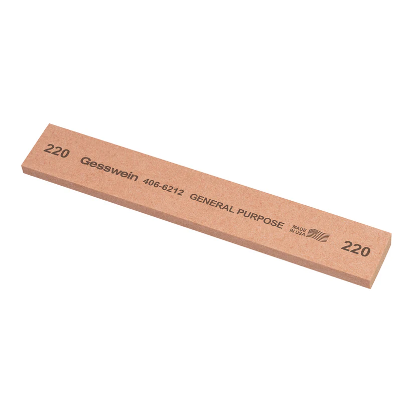 [406-6212] Gesswein® General Purpose Stones - 1" x 1/4" x 6", 220 Grit  (Pkg. of 6)