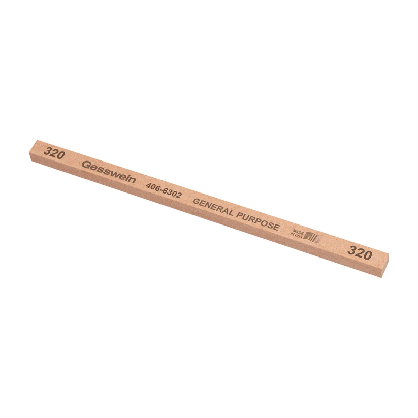 Gesswein® General Purpose Stones - 1/4" x 1/4" x 6", 320 Grit  (Pkg. of 12)