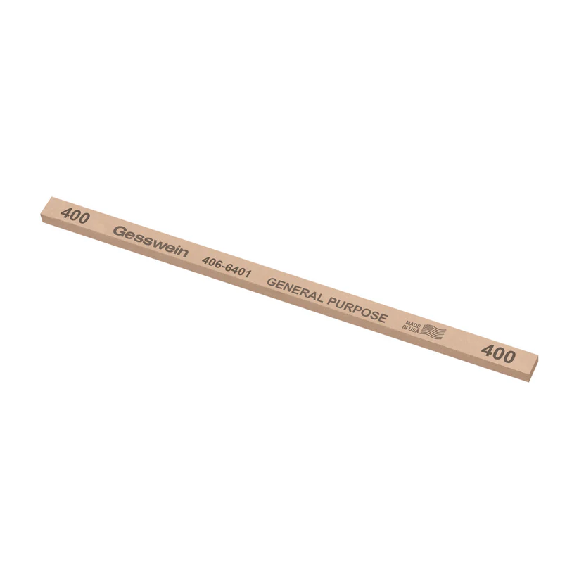 [406-6401] Gesswein® General Purpose Stones - 1/4" x 1/8" x 6", 400 Grit  (Pkg. of 12)
