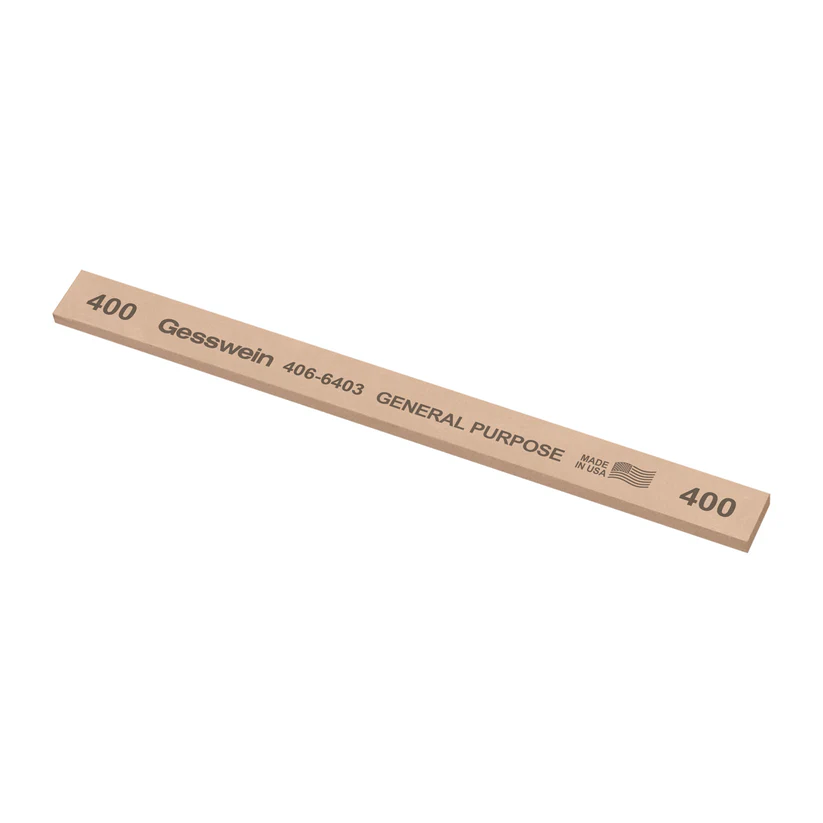 Gesswein® General Purpose Stones - 1/2" x 1/8" x 6", 400 Grit  (Pkg. of 12)
