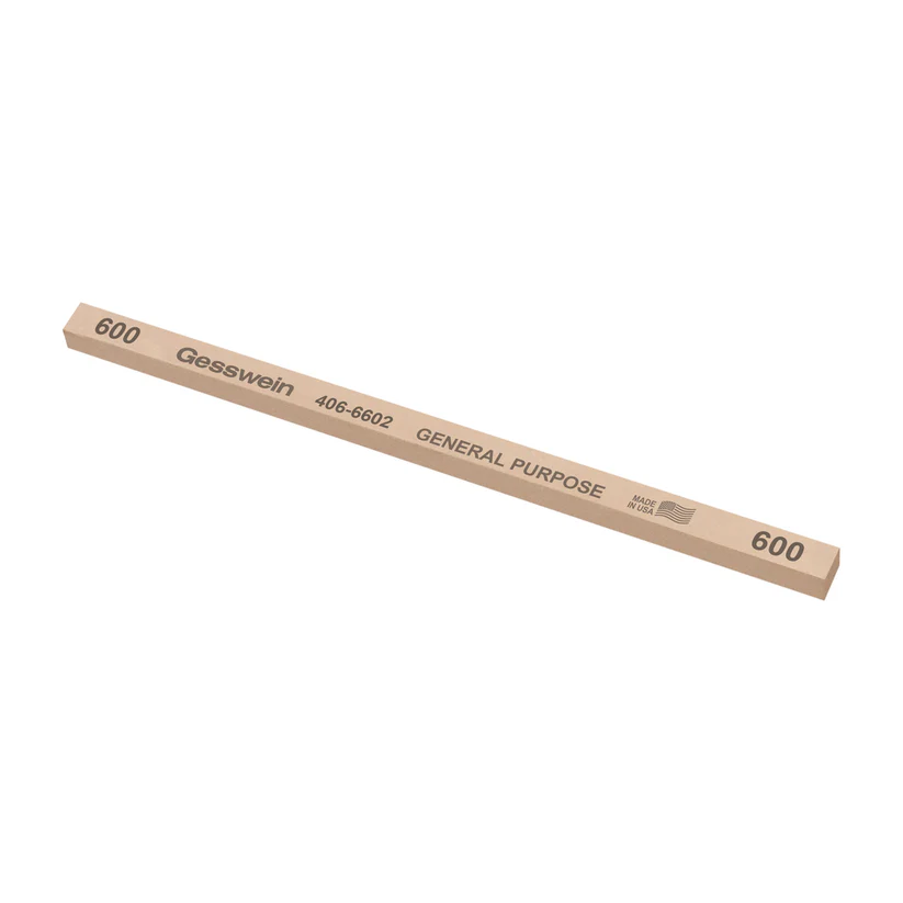 Gesswein® General Purpose Stones - 1/4" x 1/4" x 6", 600 Grit  (Pkg. of 12)