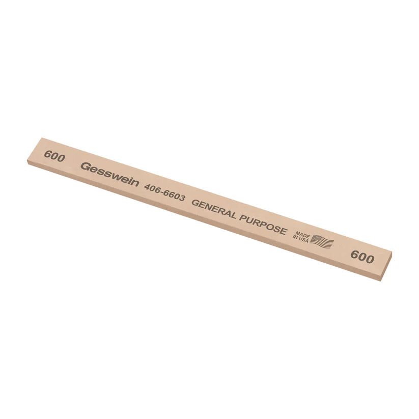 [406-6603] Gesswein® General Purpose Stones - 1/2" x 1/8" x 6", 600 Grit  (Pkg. of 12)
