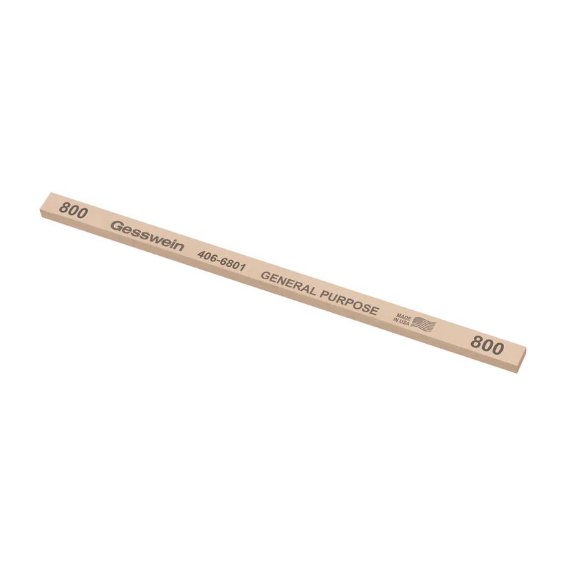 [406-6801] Gesswein® General Purpose Stones - 1/4" x 1/8" x 6", 800 Grit  (Pkg. of 12)