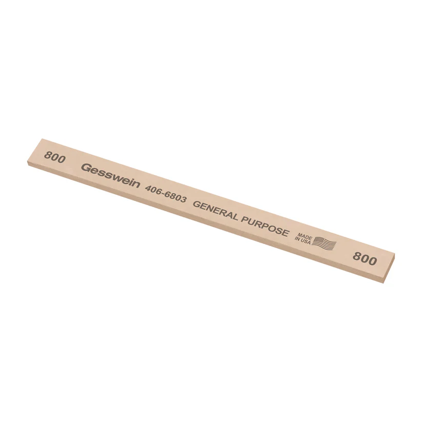 Gesswein® General Purpose Stones - 1/2" x 1/8" x 6", 800 Grit  (Pkg. of 12)