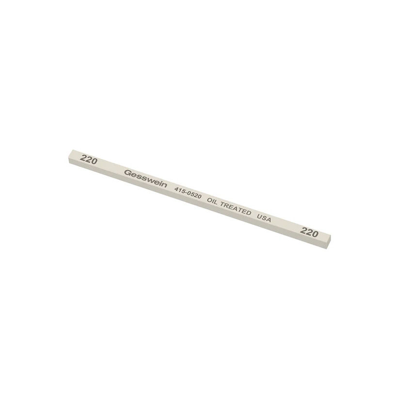 [415-0520] Gesswein® Oil-Treated Stones - 5/32" x 5/32" x 4", 220 Grit  (Pkg. of 12)