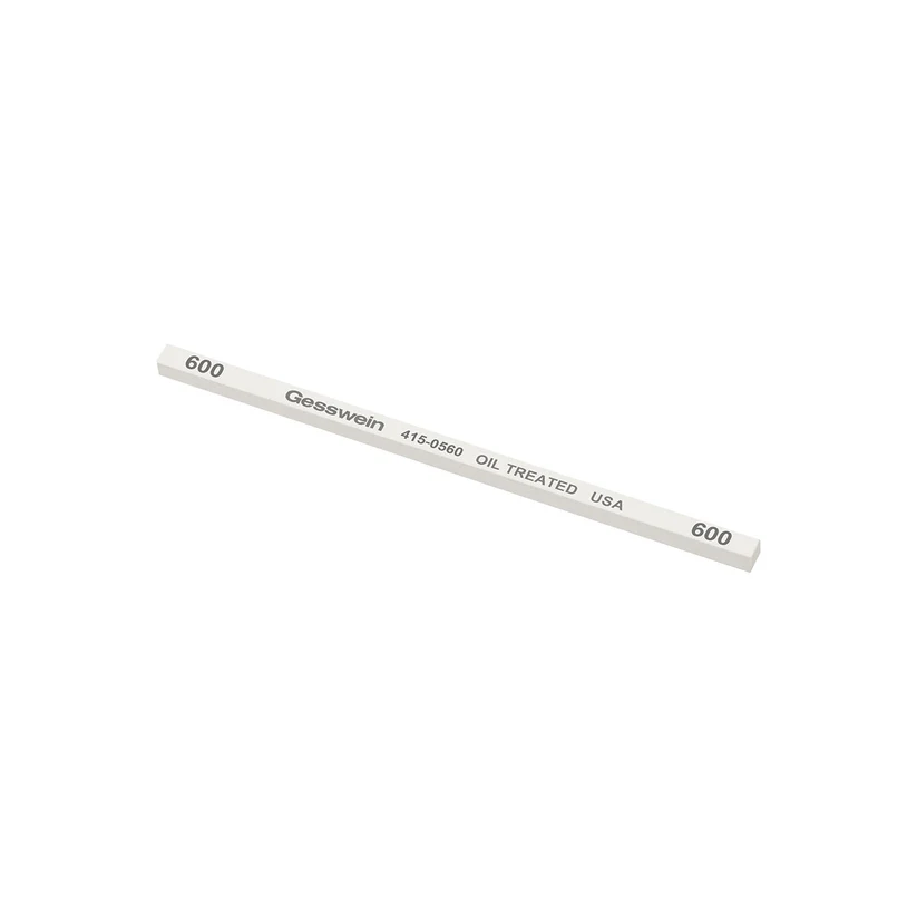 [415-0560] Gesswein® Oil-Treated Stones - 5/32" x 5/32" x 4", 600 Grit  (Pkg. of 12)