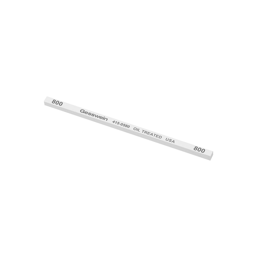 [415-0580] Gesswein® Oil-Treated Stones - 5/32" x 5/32" x 4", 800 Grit  (Pkg. of 12)