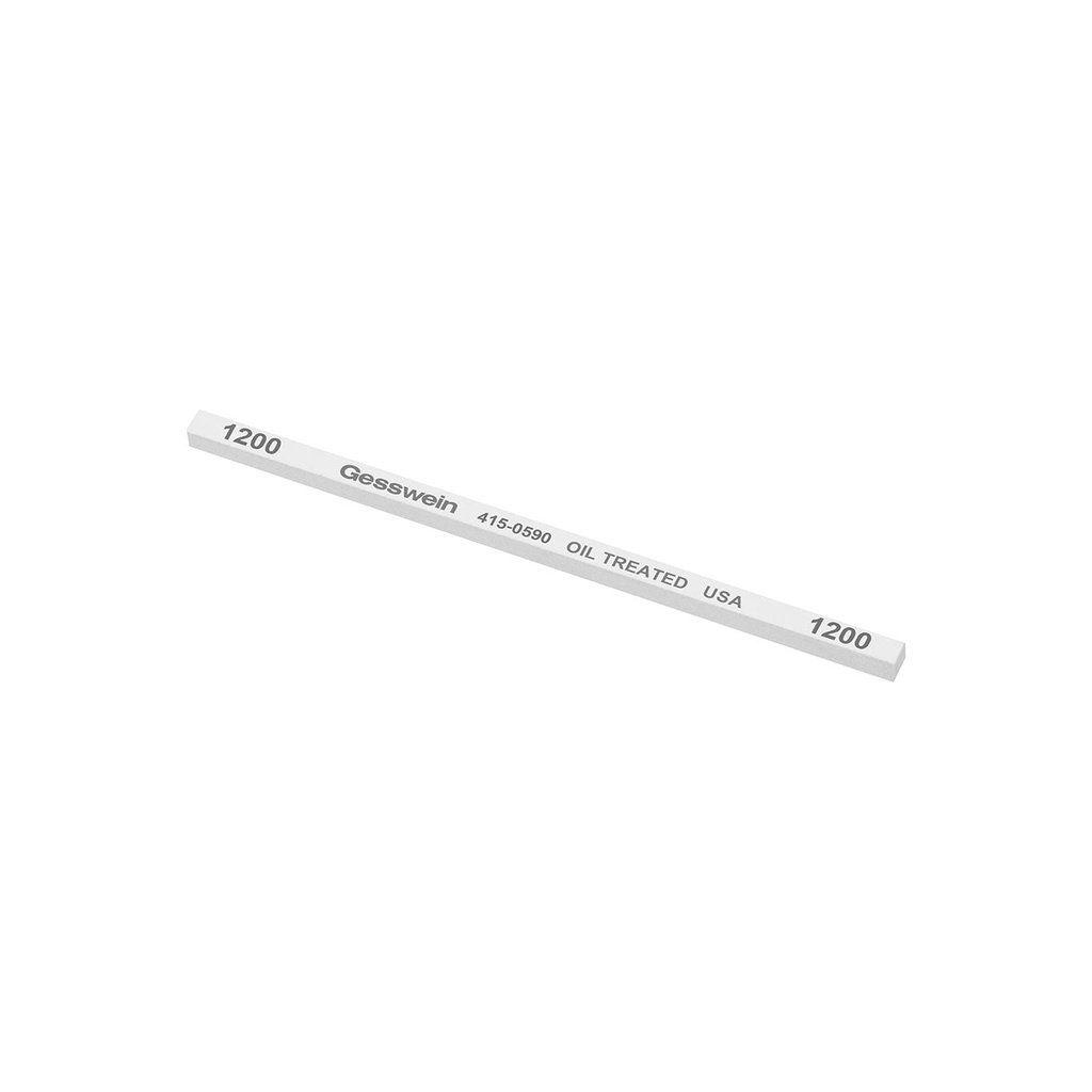 [415-0590] Gesswein® Oil-Treated Stones - 5/32" x 5/32" x 4", 1200 Grit  (Pkg. of 12)