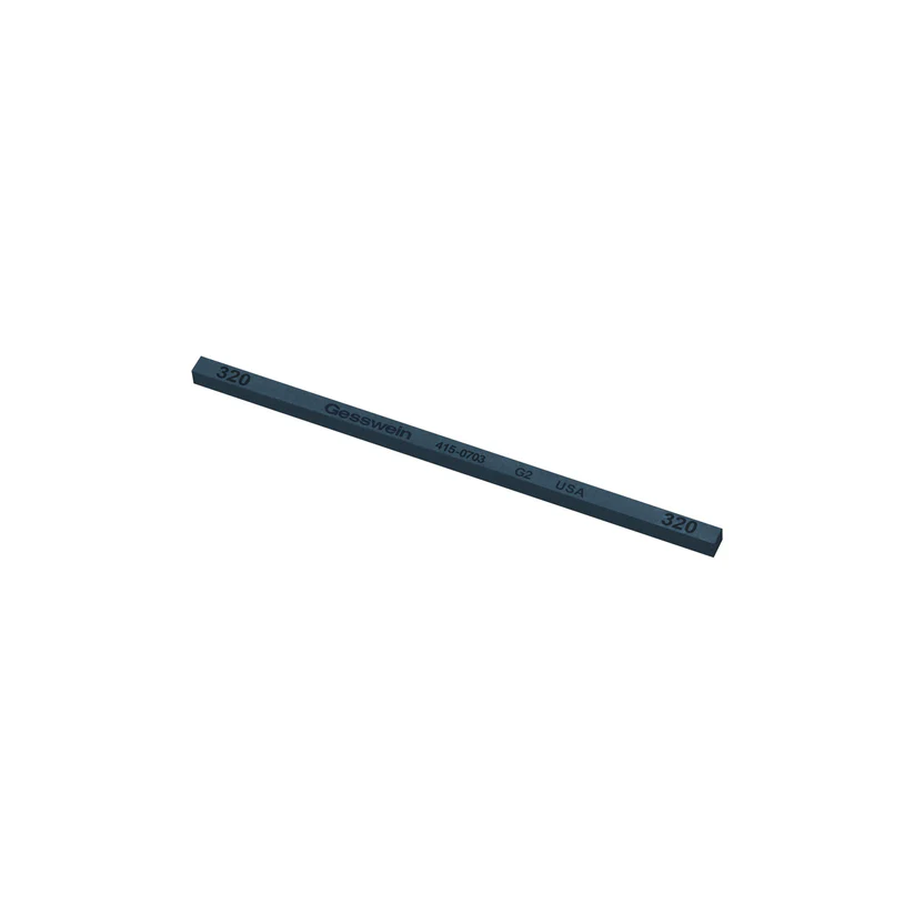 [415-0703] Gesswein® G2 Stones - 5/32" x 5/32" x 4", 320 Grit  (Pkg. of 12)