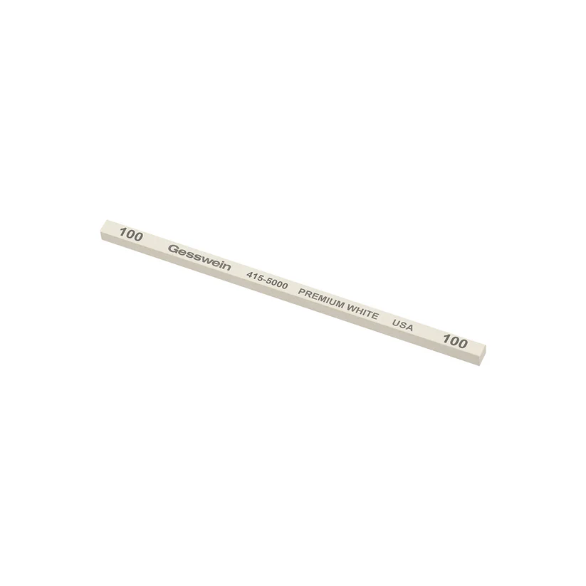 [415-5000] Gesswein® Premium White Stones - 5/32" x 5/32" x 4", 100 Grit  (Pkg. of 12)