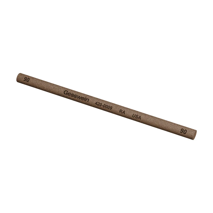 [420-0009] Gesswein® RA Stones - 5/32" x 4" Round 90 Grit  (Pkg. of 12)