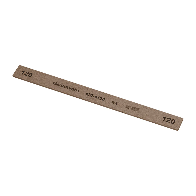 Gesswein® RA Stones - 1/2" x 1/16" x 6", 120 Grit  (Pkg. of 12)